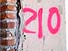 paint marks on old brickwork