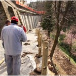{barganews} Work almost finished on shoring up the road around Barga